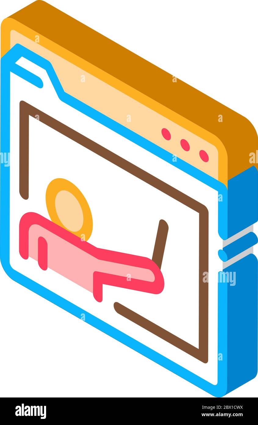 Student Personal Folder isometric icon vector illustration Stock Vector