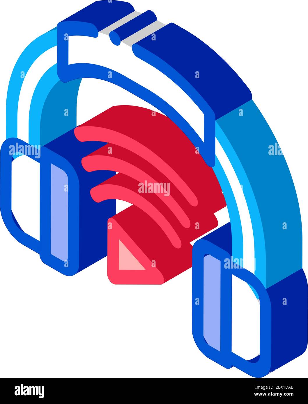 Headphones Host Device isometric icon vector illustration Stock Vector ...