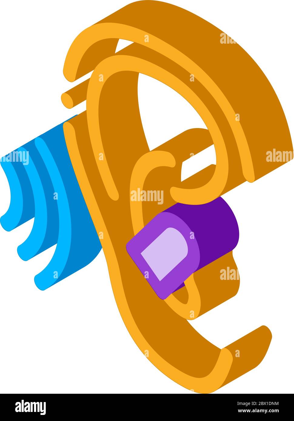 Ear Plug For Sleeping isometric icon vector illustration Stock Vector