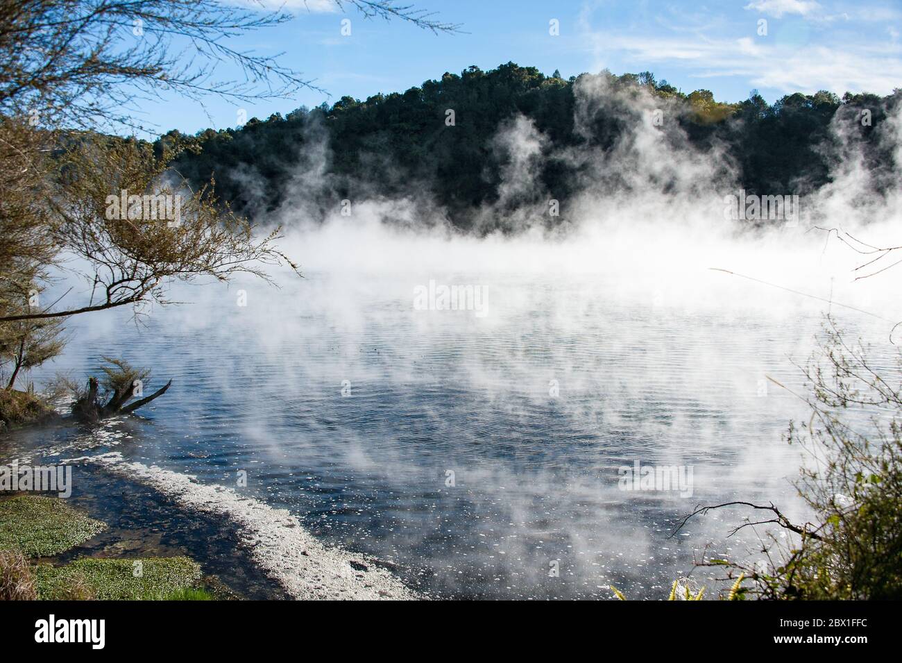 Frying Pan Lake, Waimangu Volcanic Rift Valley, New Zealand is the