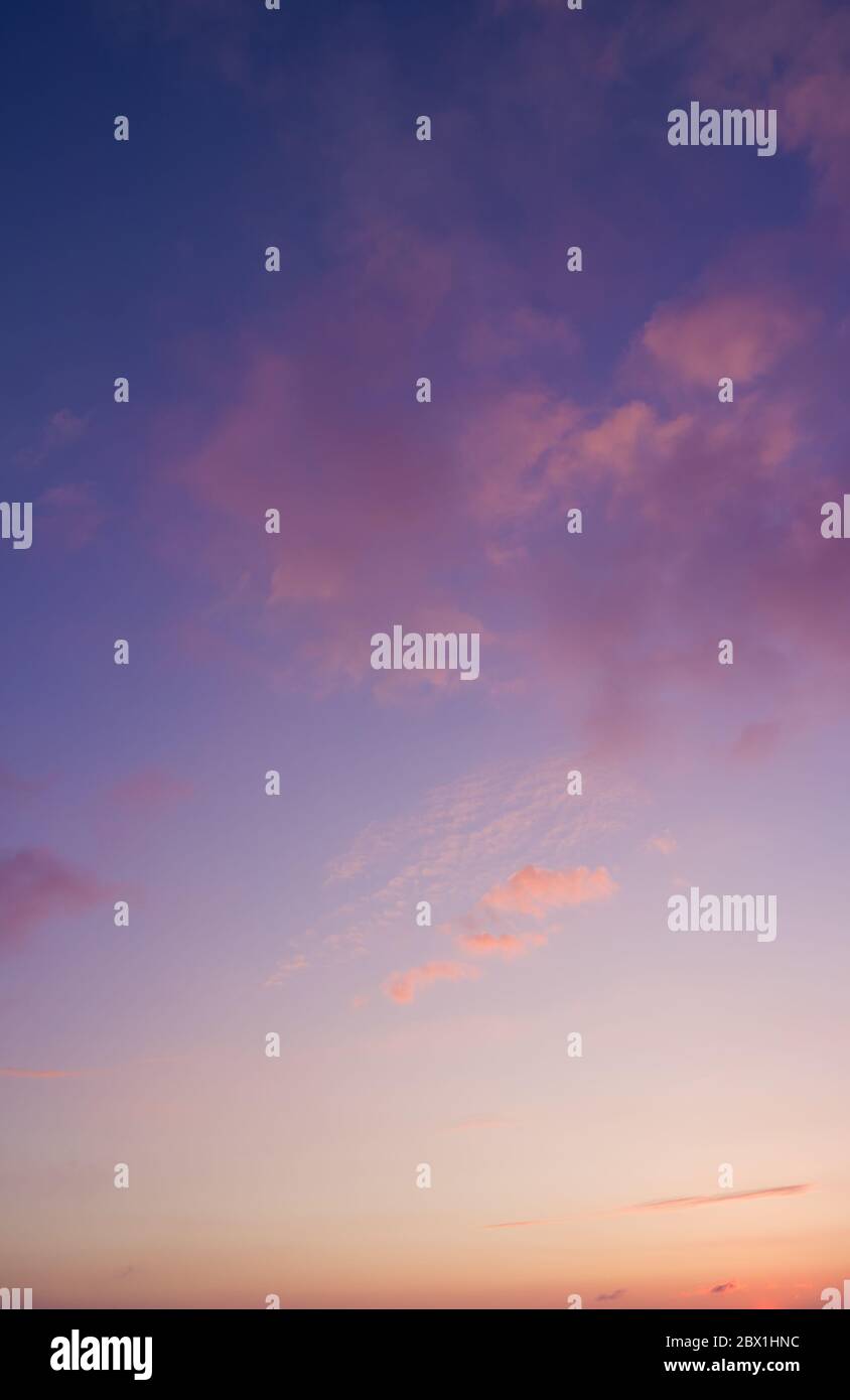 Beautiful pink and purple sky with clouds hi-res stock photography and ...