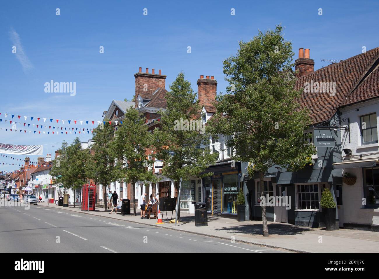 The High Street in Marlow, Buckinghamshire in the United Kingdom Stock Photo