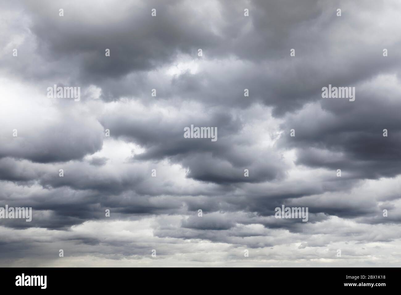 Low Hanging Heavy Rain Clouds Closed Cloud Cover Franconia Bavaria Germany Stock Photo Alamy