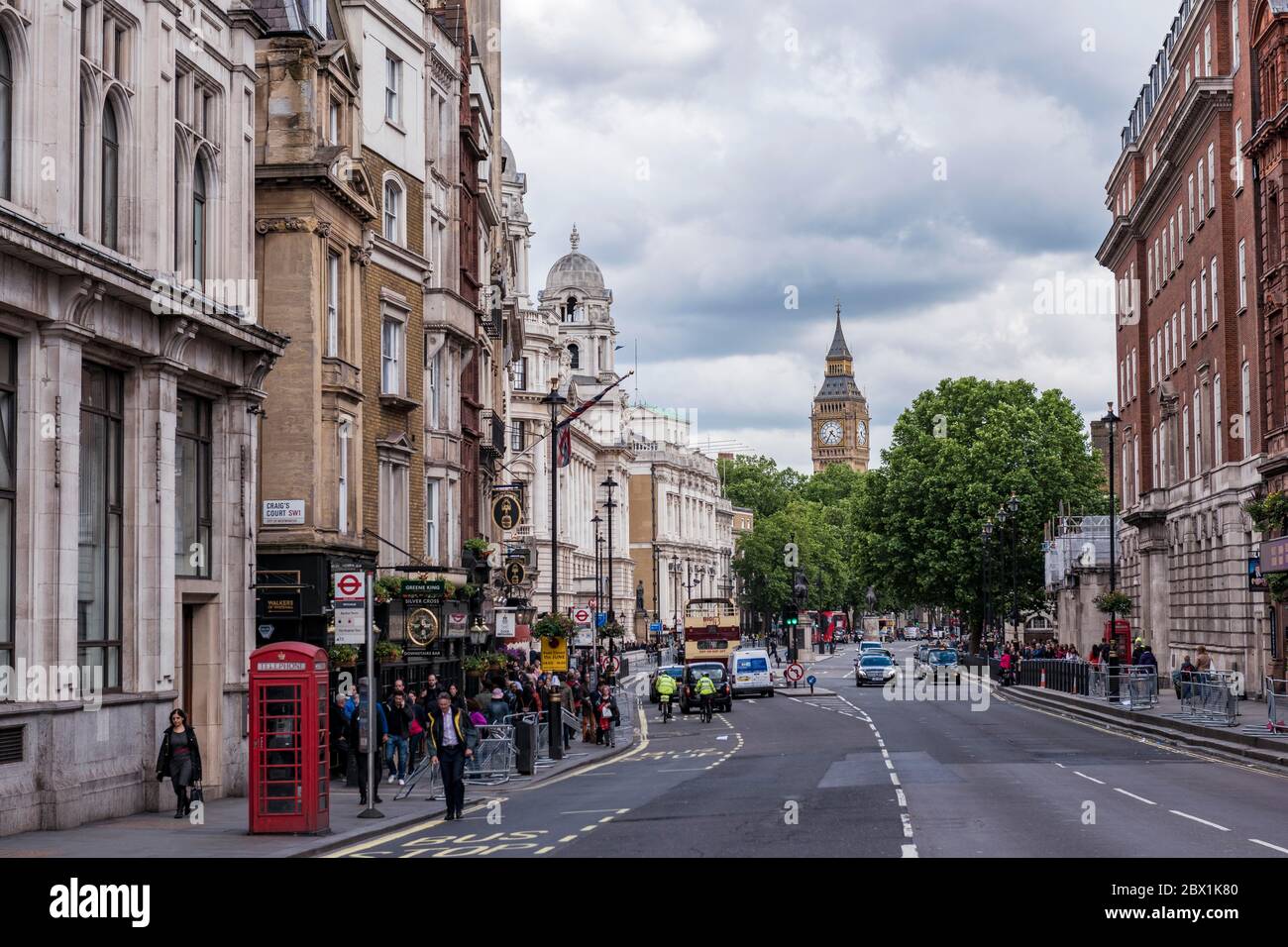 Street scene with Big Ben, London, England, Great Britain Stock Photo