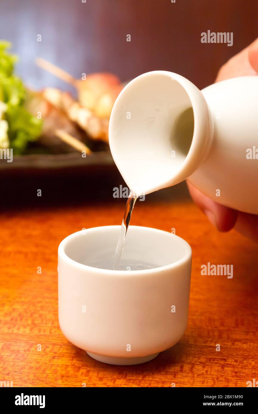Sake, Japanese liquor Stock Photo Alamy