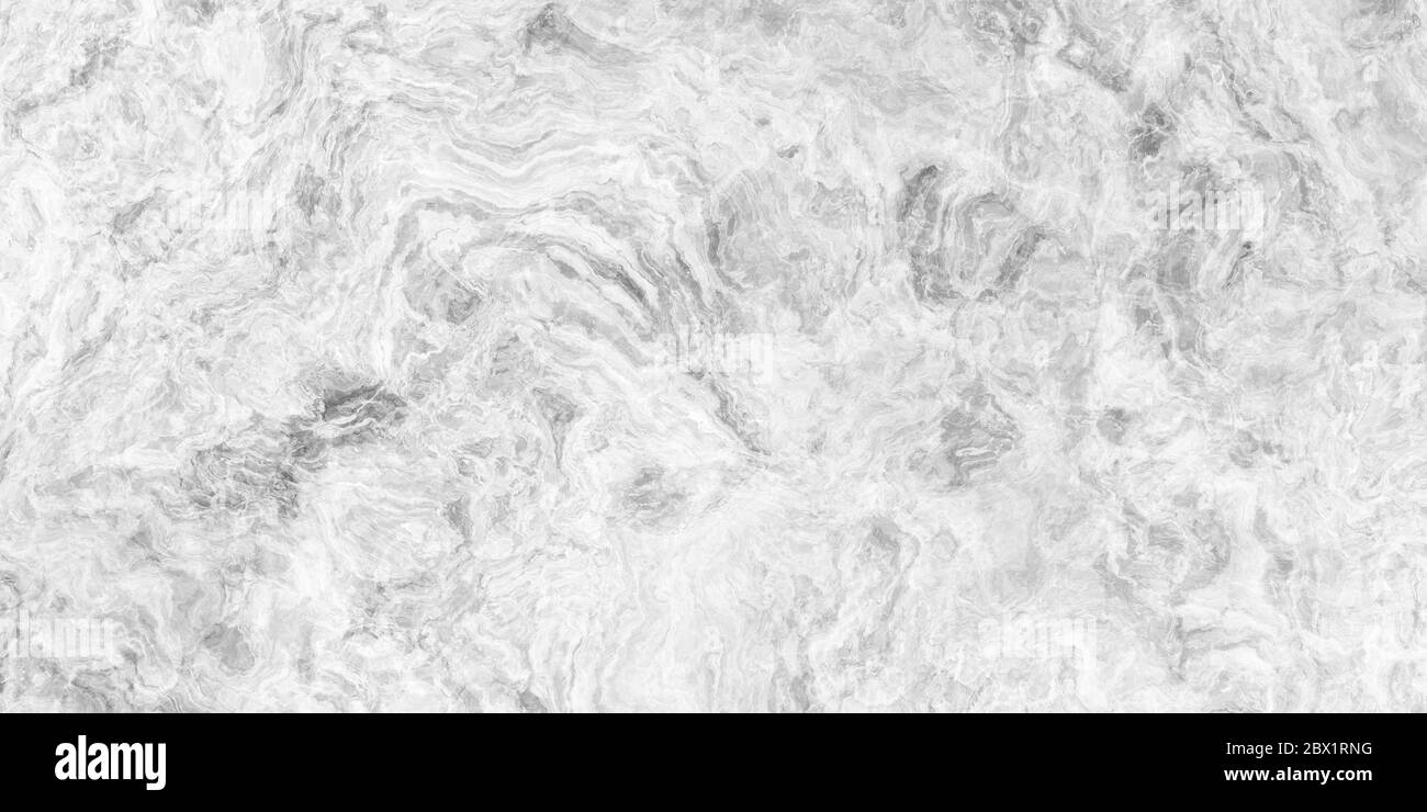 White marble pattern with curly grey and gold veins. Abstract texture and background. 2D illustration Stock Photo