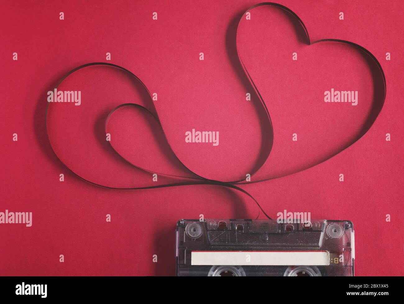Cassette tape. Band of a Cassette Heart shaped Stock Photo Alamy