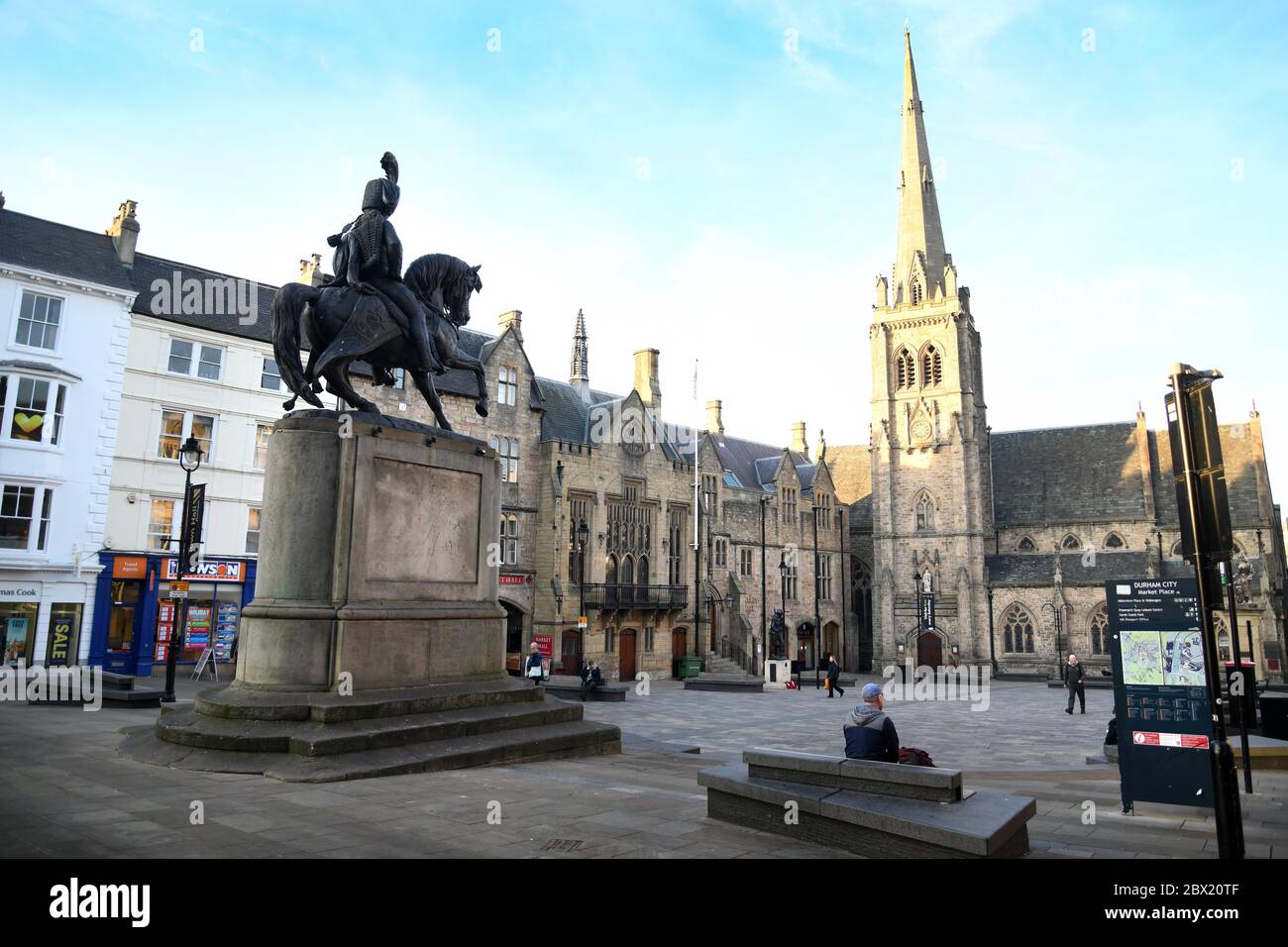 Market Place in Durham Stock Photo Alamy