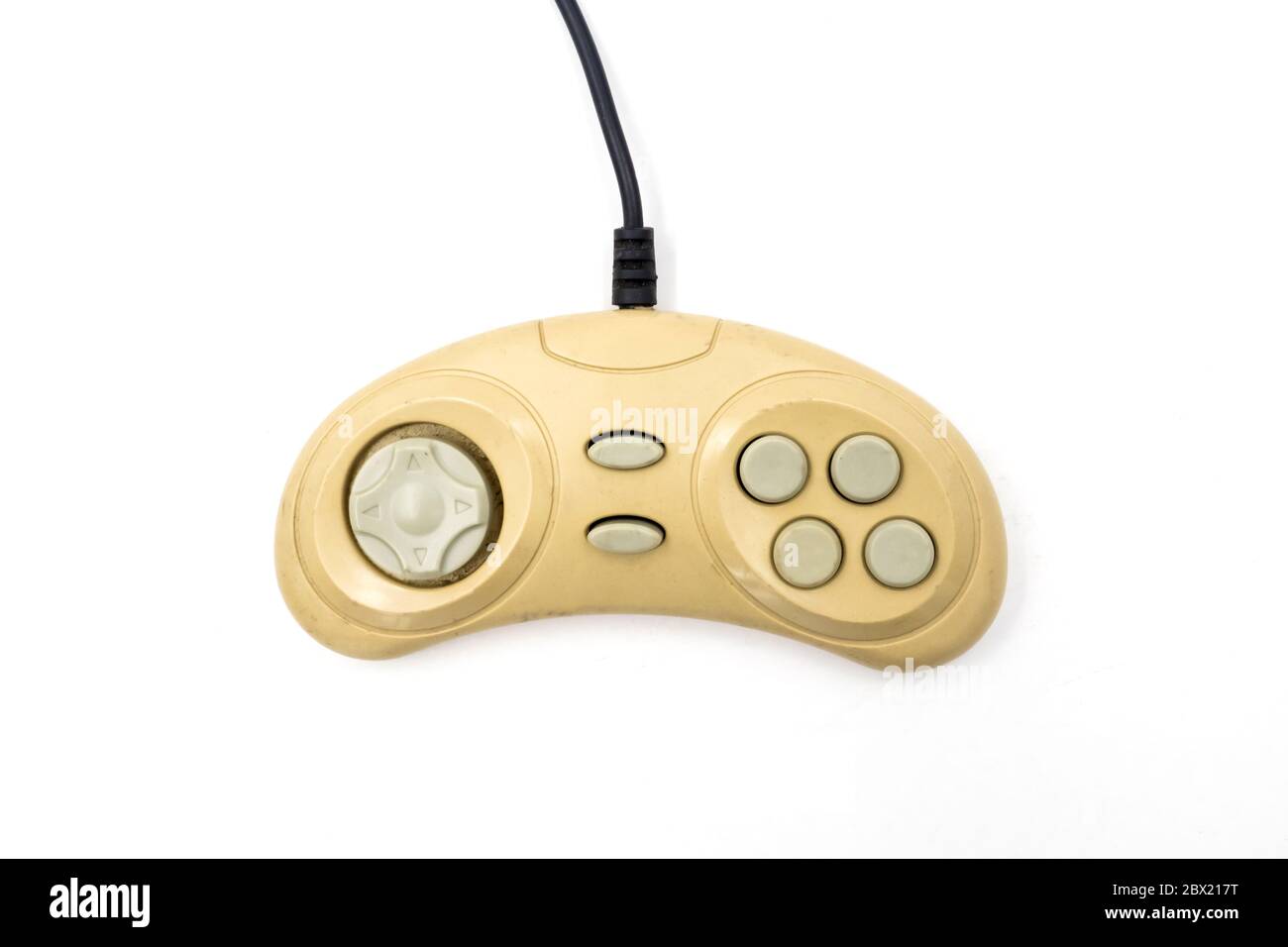 Video game controller on white background Stock Photo - Alamy