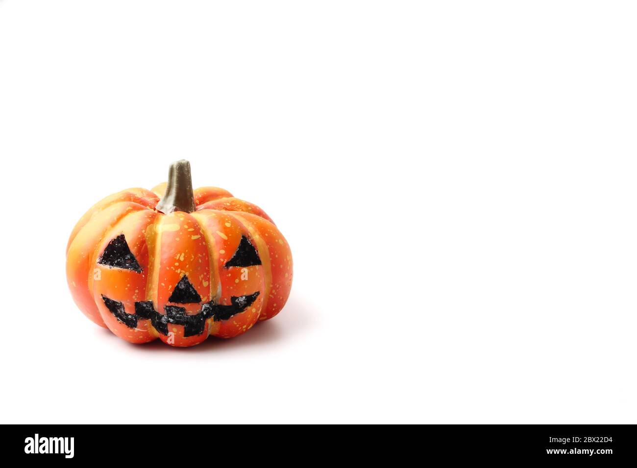 Halloween Pumpkin on a white background, Free space for text Stock ...