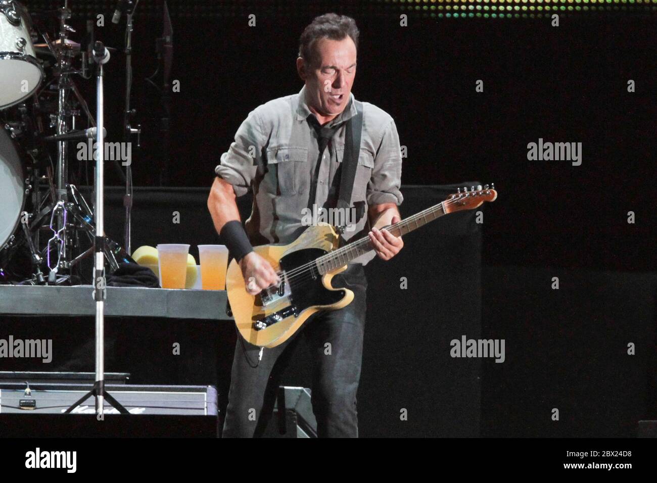 RIO DE JANEIRO, 21.09.2013: Bruce Springsteen & The E Street Band performs at the Main Stage of Rock in Rio V in Rio de Janeiro (Néstor J. Beremblum) Stock Photo