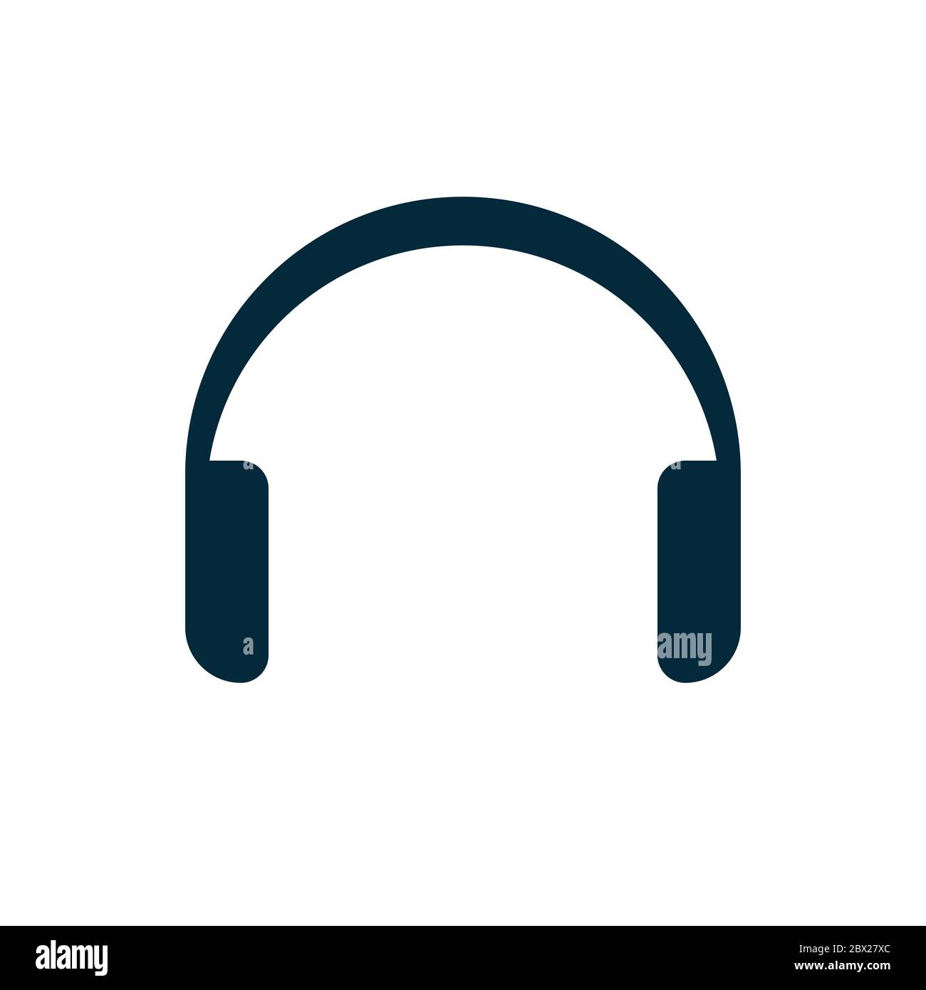 Headphones on white background. Flat vector headphones design Stock ...