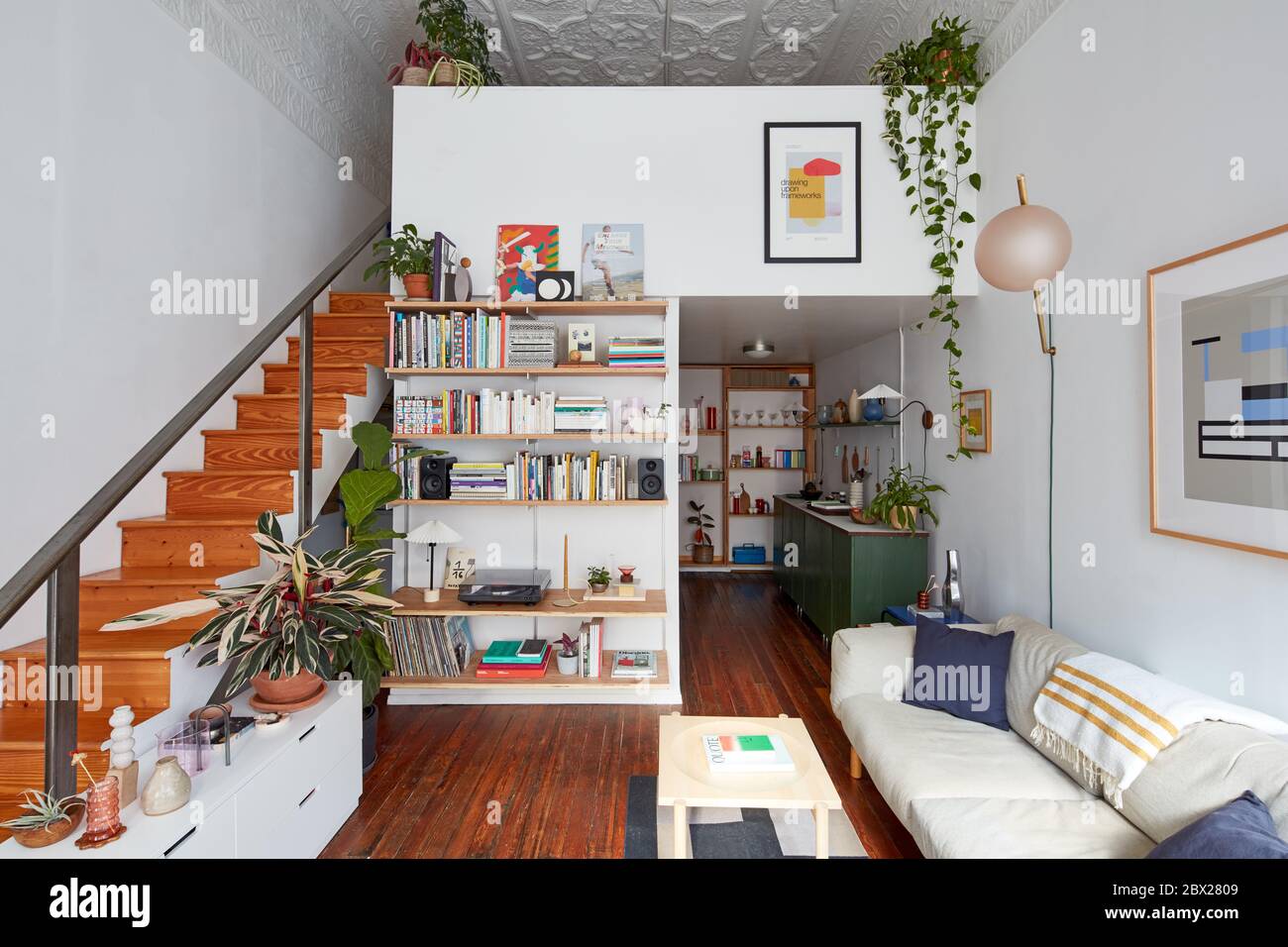 Interior of eclectic designer's loft Stock Photo - Alamy