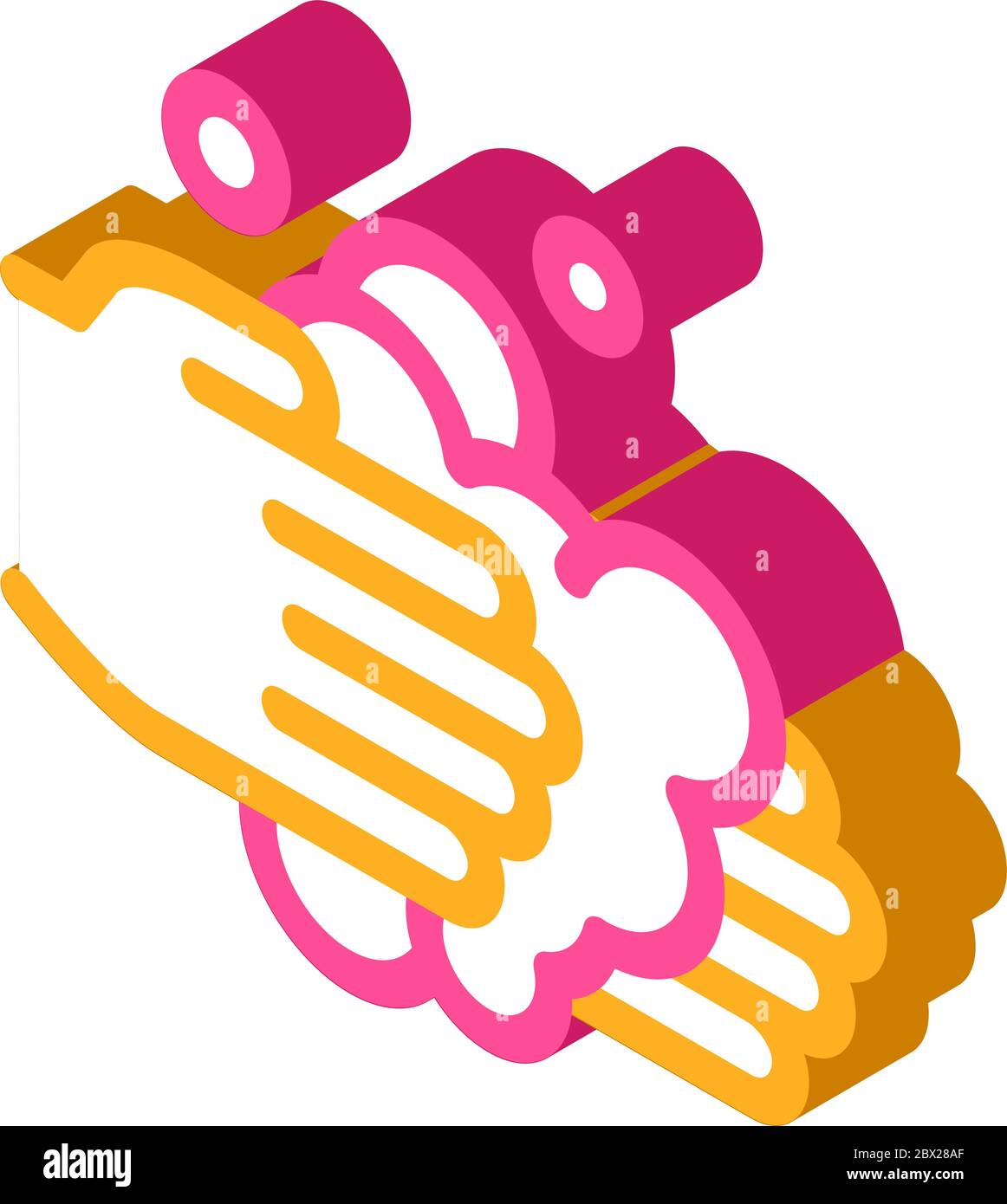 Hands Wash Liquid Soap isometric icon vector illustration Stock Vector
