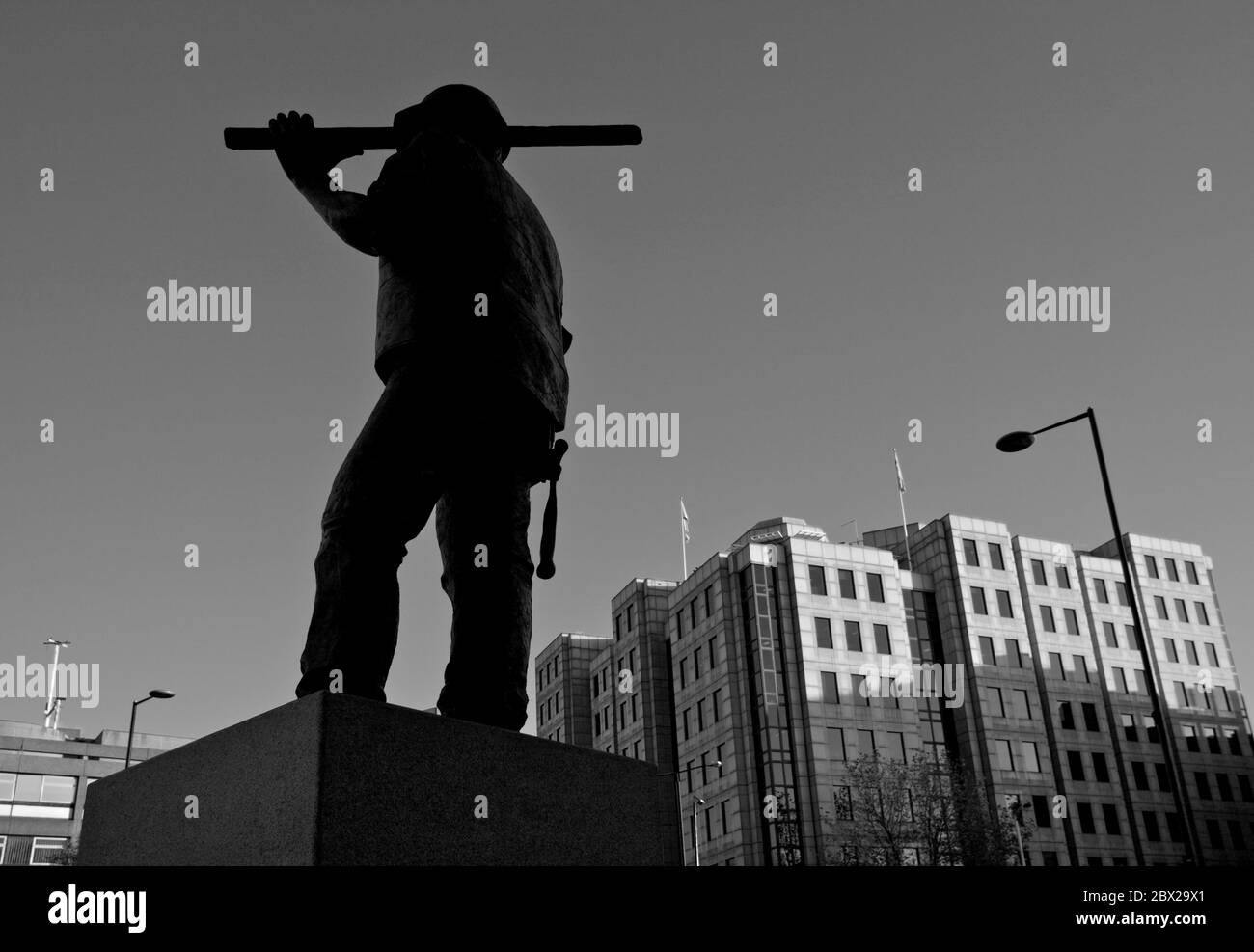 Bronze Memorial for Dead Construction Workers, London, UK Stock Photo