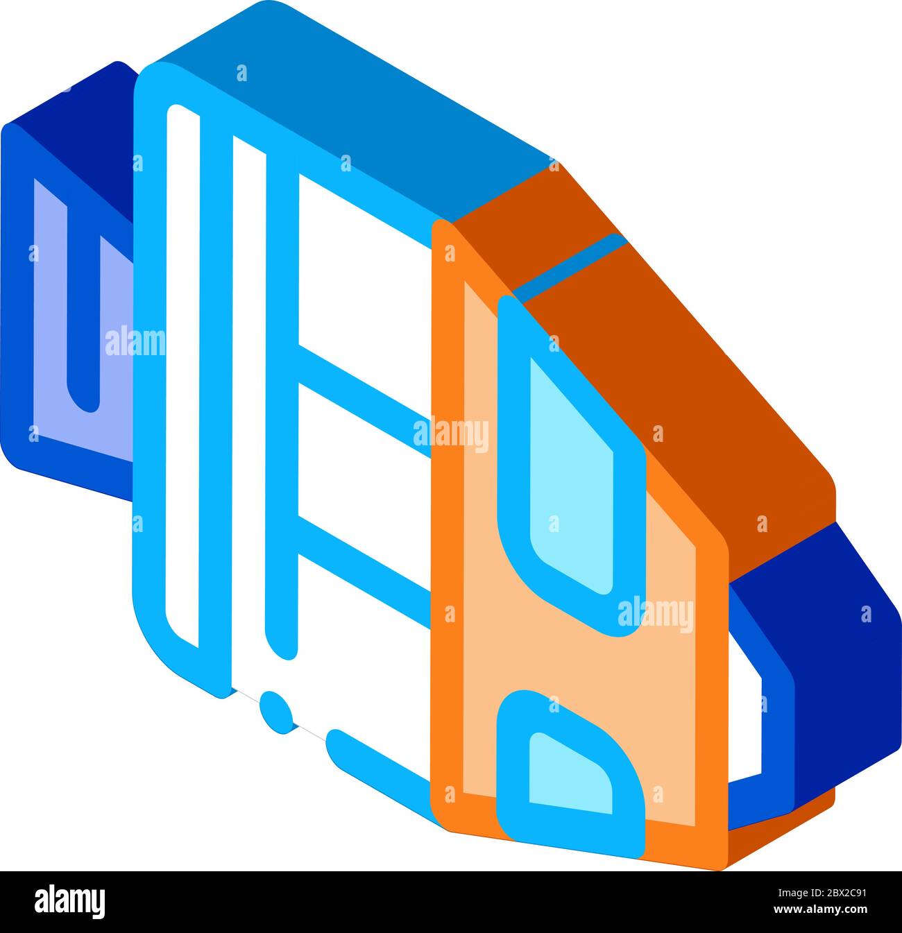 Spaceship Return Unit isometric icon vector illustration Stock Vector
