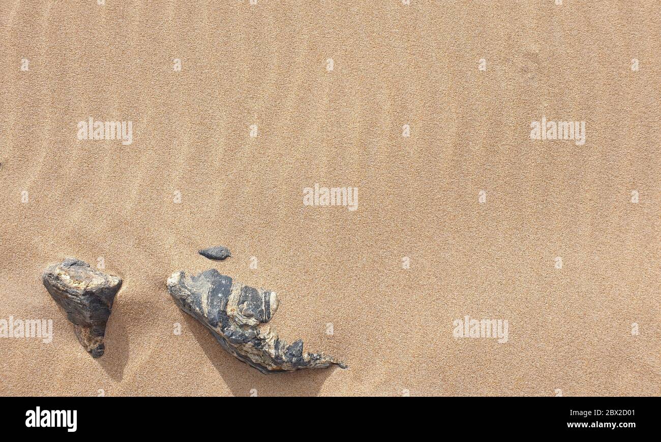 Rocks in sand Stock Photo - Alamy