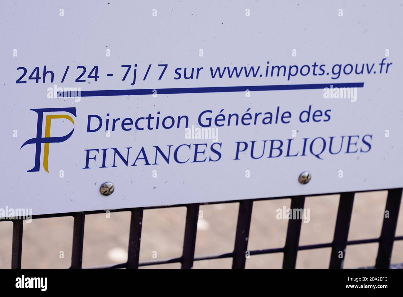 Bordeaux , Aquitaine / France - 06 01 2020 : direction generale des finances publiques logo sign of french taxes office building Stock Photo