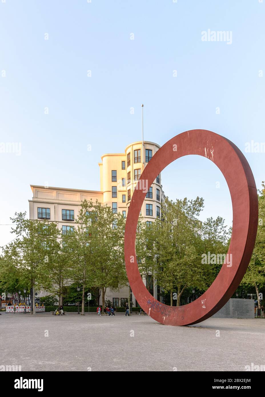 The Ring sculpture by Marco Staccioli in Munich Stock Photo