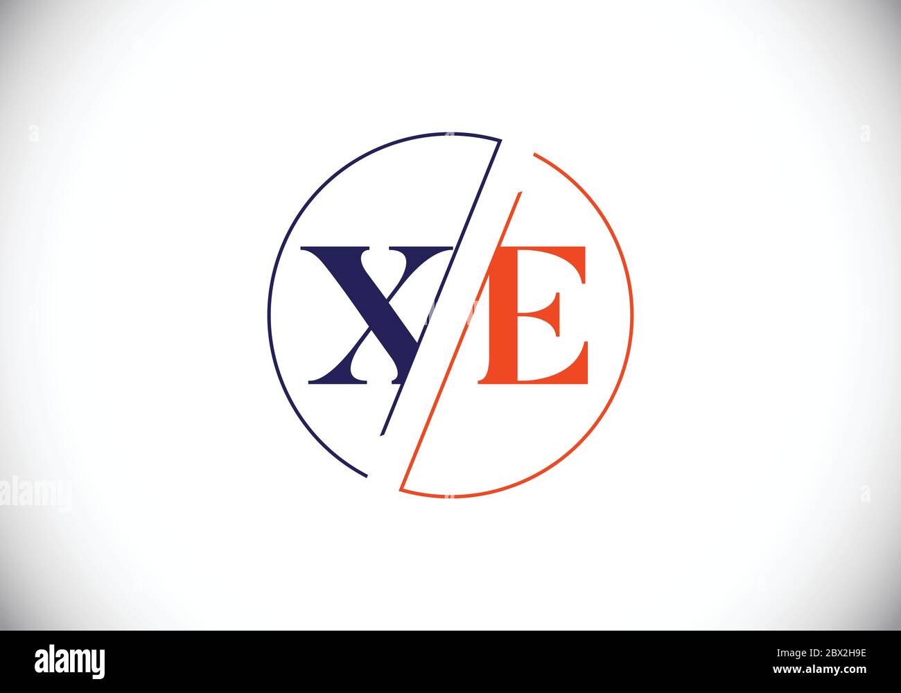 Initial Monogram Letter X E Logo Design Vector Template. X E Letter ...