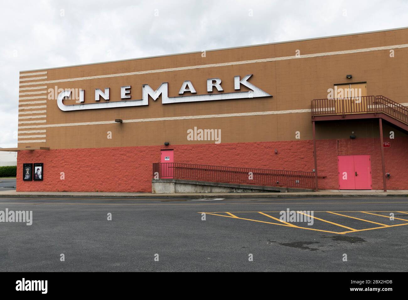 A logo sign outside of a Cinemark movie theater location in Bridgeport