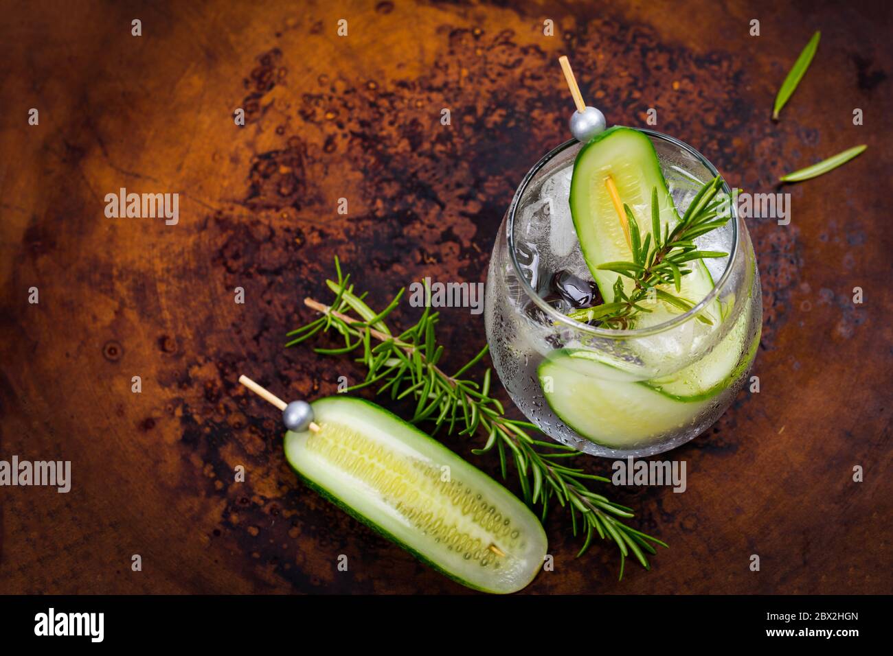 Refreshing Cucumber Gin Cocktail Stock Photo Alamy