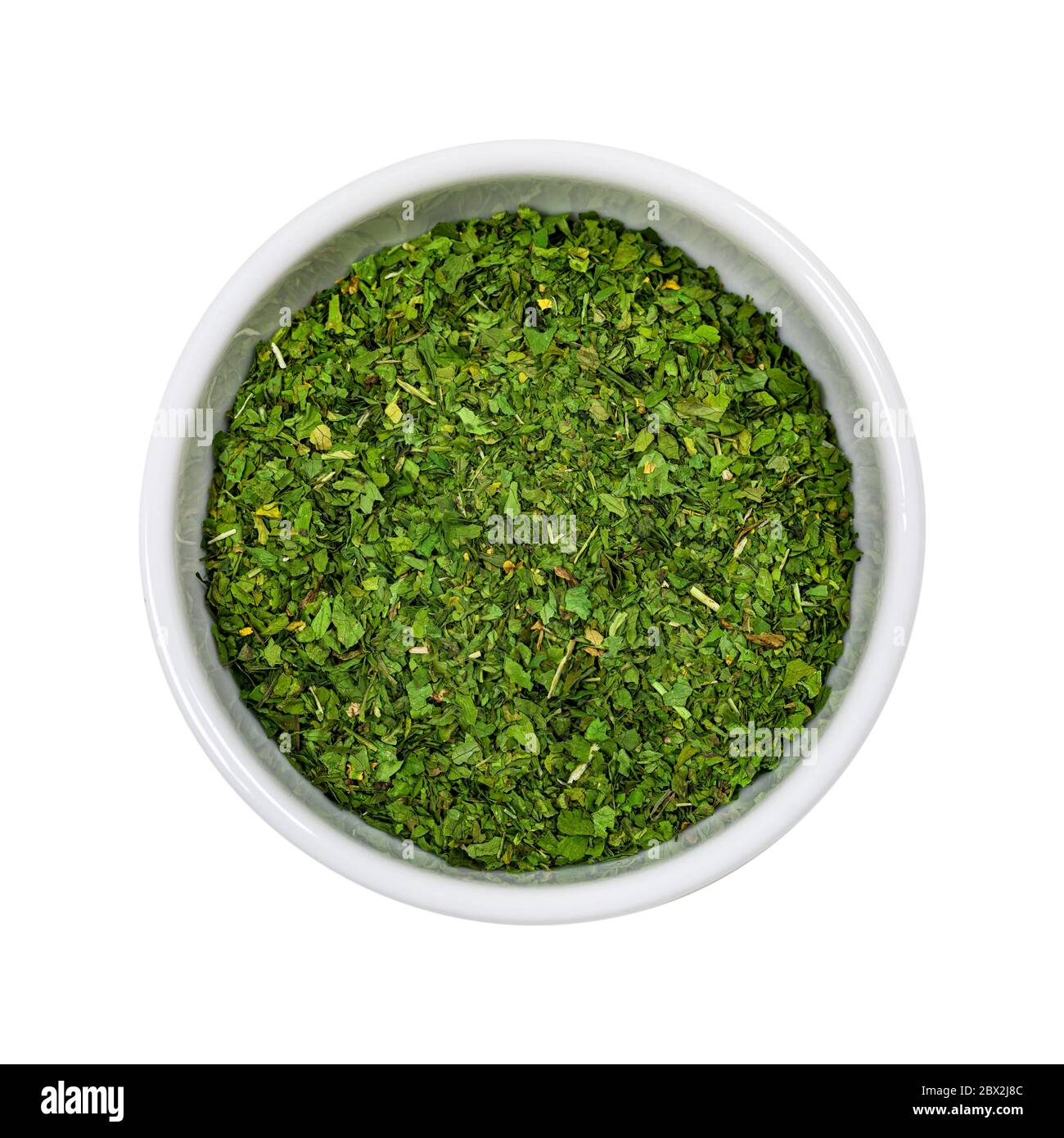 Dried Cilantro Leaves Seasoning Spice Isolated on White Stock Photo Alamy