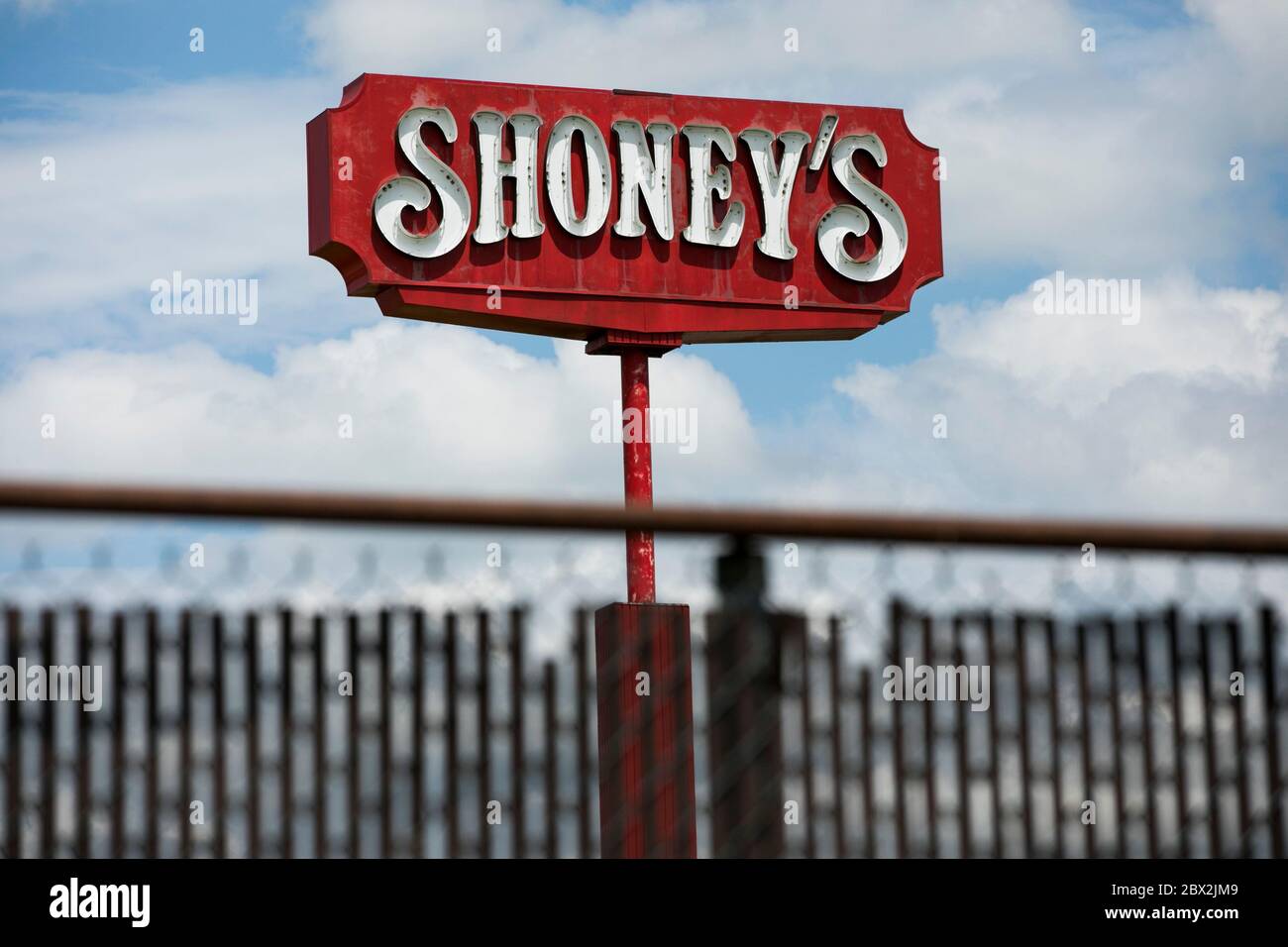 A logo sign outside of a Shoney's restaurant location in Sutton, West Virginia on May 29, 2020. Stock Photo