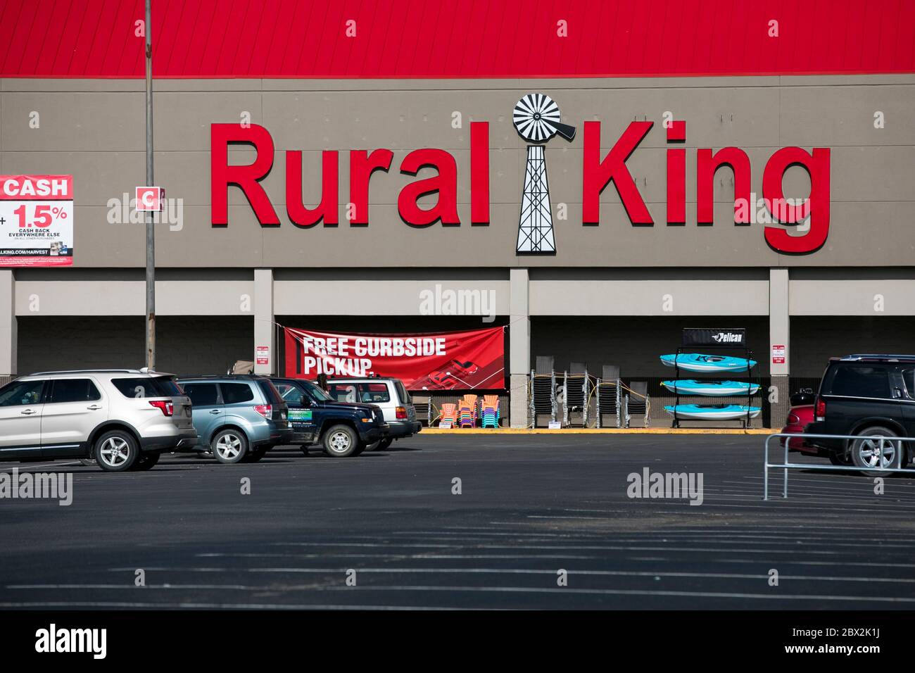 A logo sign outside of a Rural King Supply retail store location in