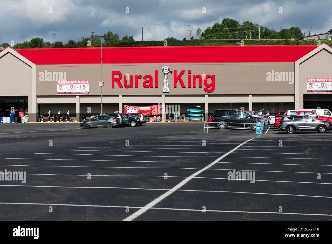 A logo sign outside of a Rural King Supply retail store location in West Virginia on