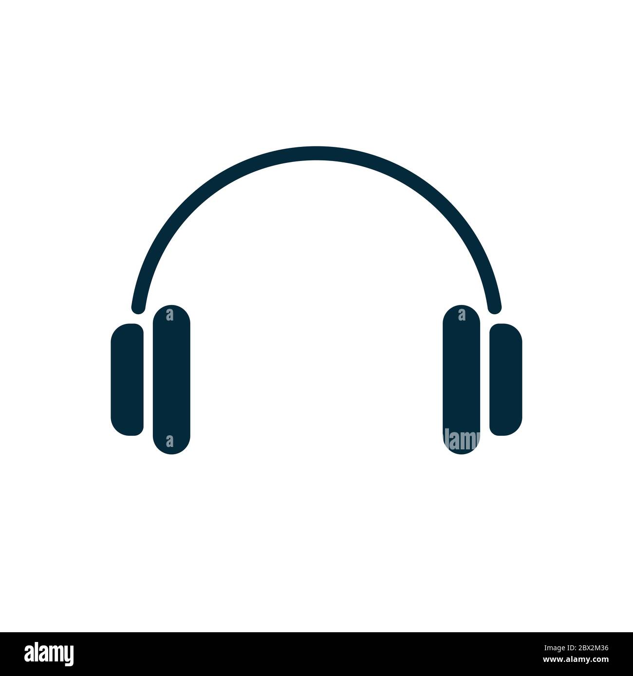 Headphones on white background. Flat vector headphones design Stock ...