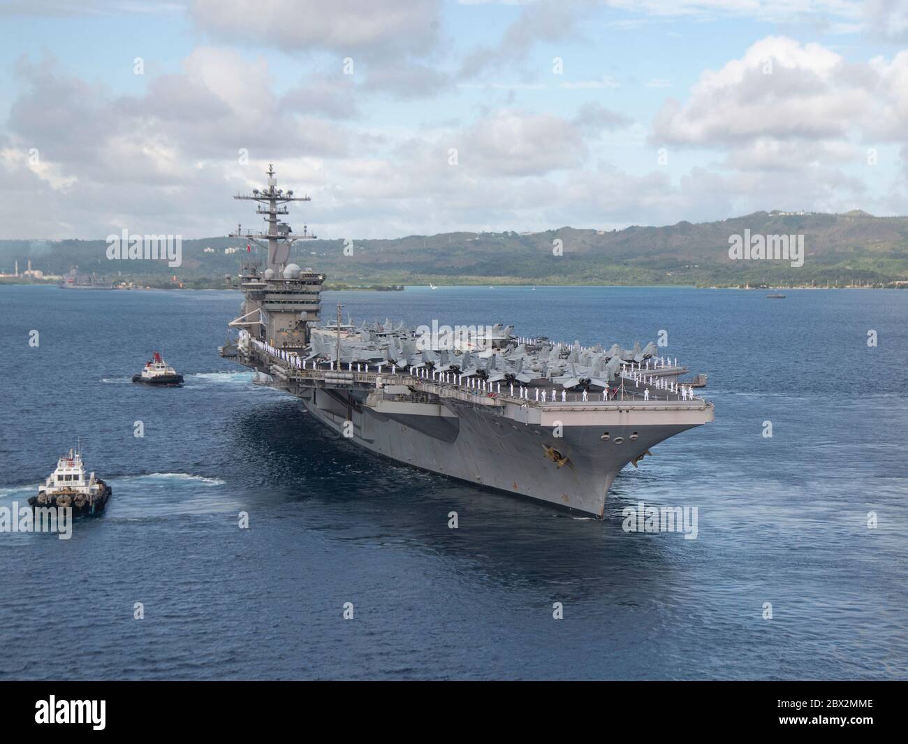 Apra Harbor, United States. 04th June, 2020. The U.S. Navy Nimitzclass aircraft carrier USS