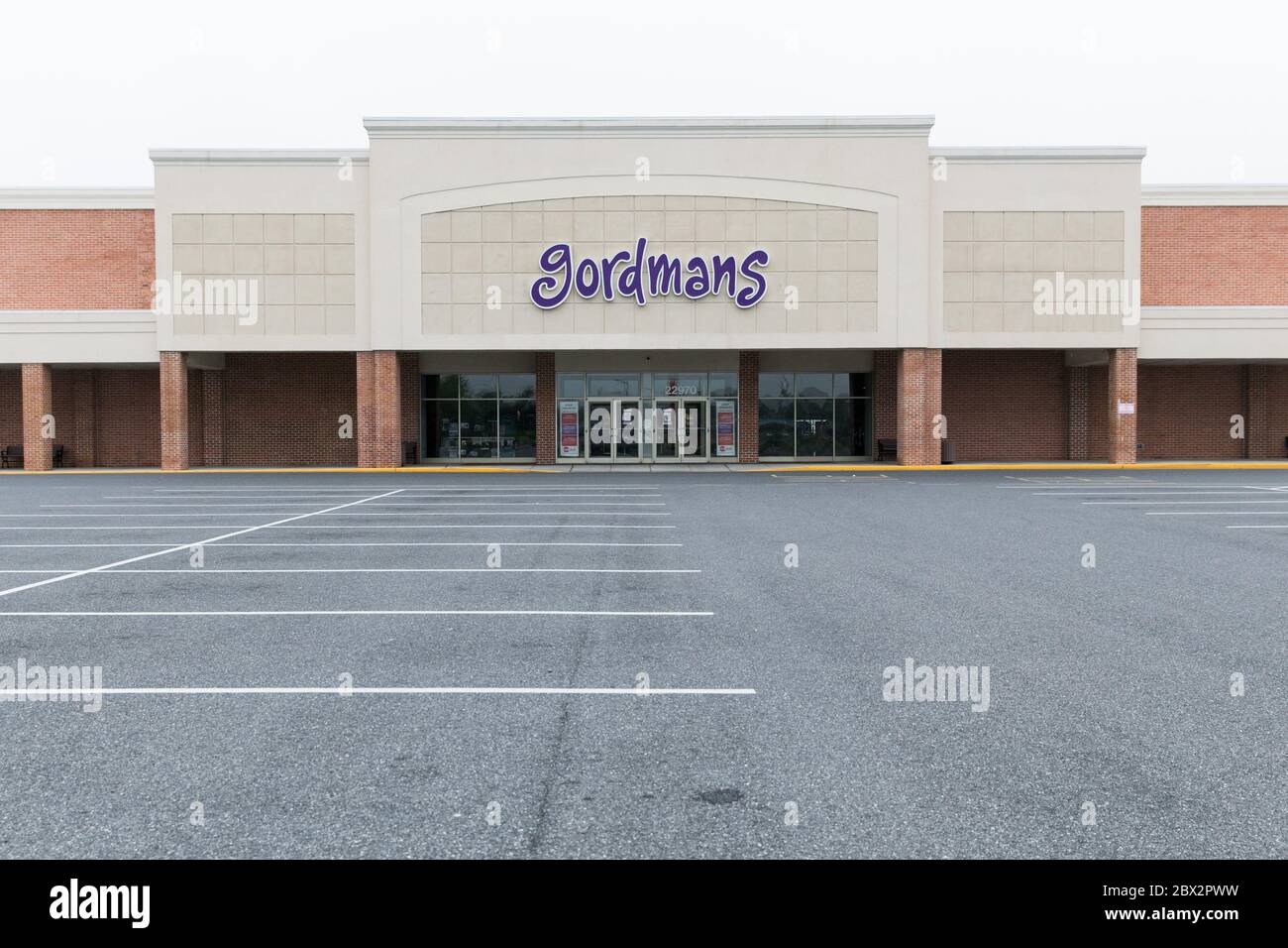 A logo sign outside of a Gordmans retail store location in Seaford, Delaware on May 25, 2020. Stock Photo