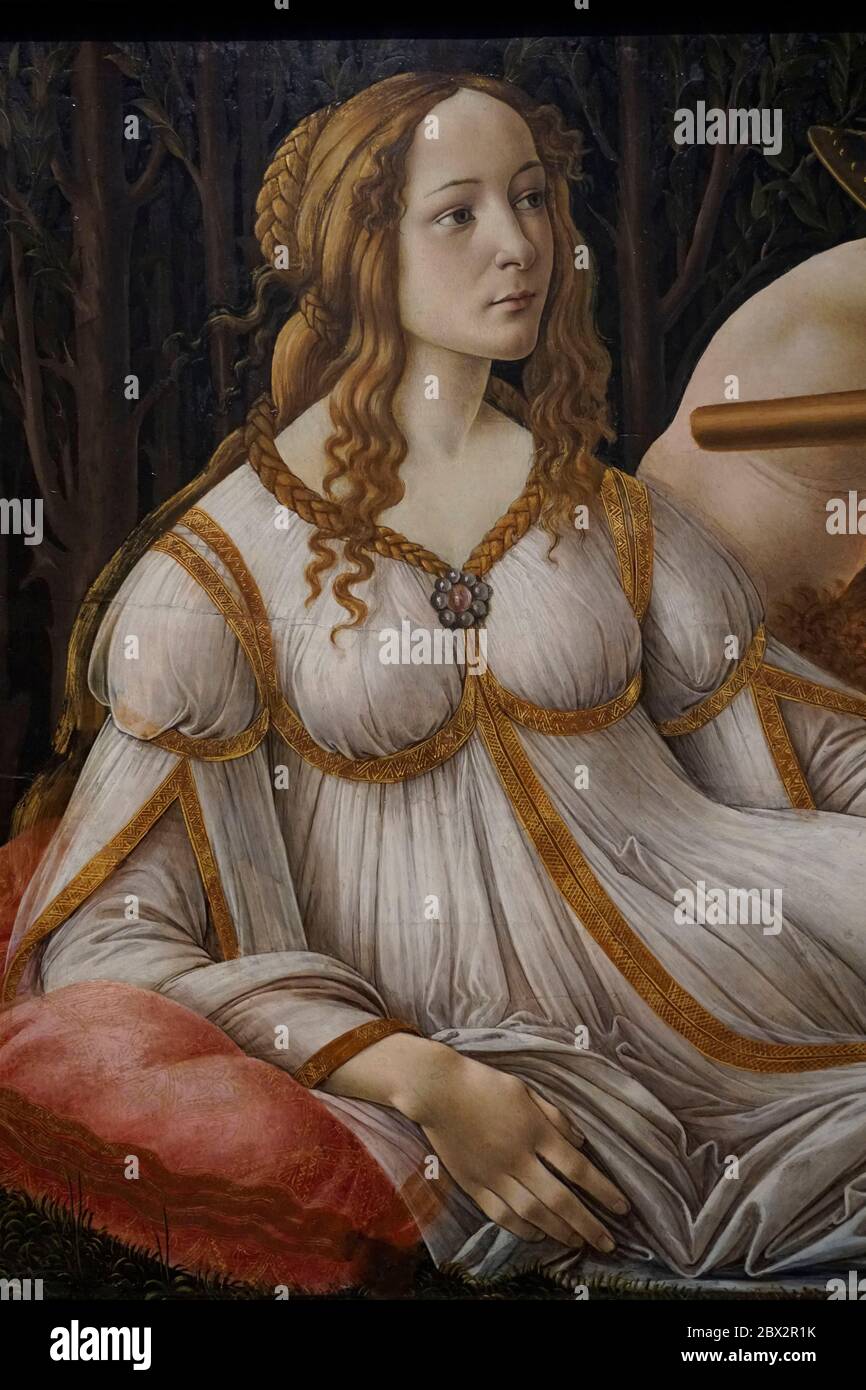 United Kingdom, London, trafalgar square, national gallery collection, Botticelli, Venus and Mars, painted in 1485, detail Stock Photo