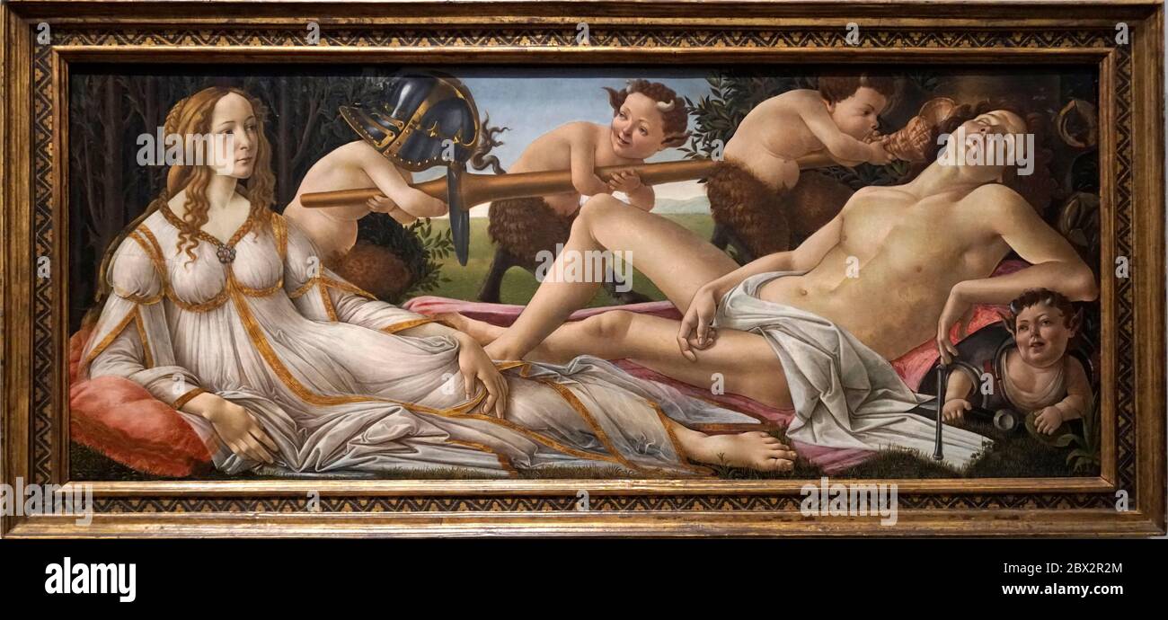 United Kingdom, London, trafalgar square, national gallery collection, Botticelli, Venus and Mars, painted in 1485 Stock Photo