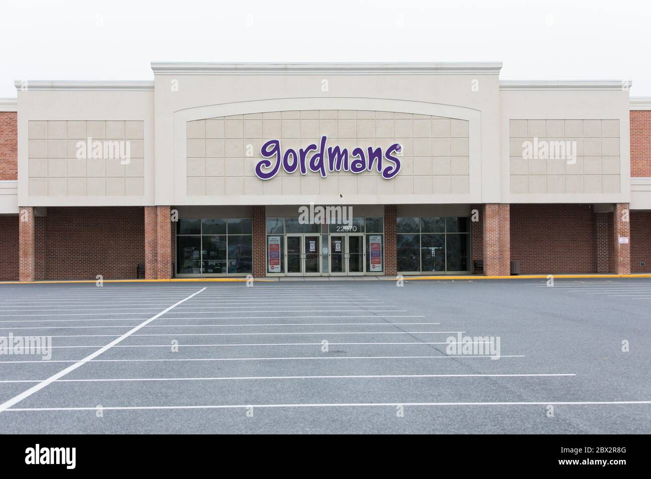 A logo sign outside of a Gordmans retail store location in Seaford, Delaware on May 25, 2020. Stock Photo