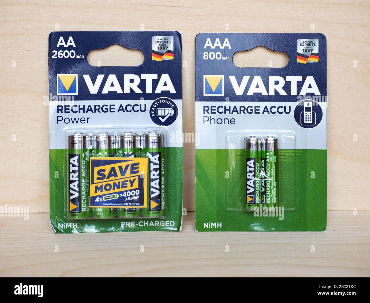 HANNOVER, GERMANY - CIRCA MAY 2020: Box of Varta rechargeable batteries  Stock Photo - Alamy