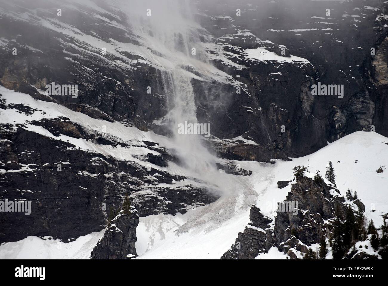 France, Alps, avalanche Stock Photo - Alamy