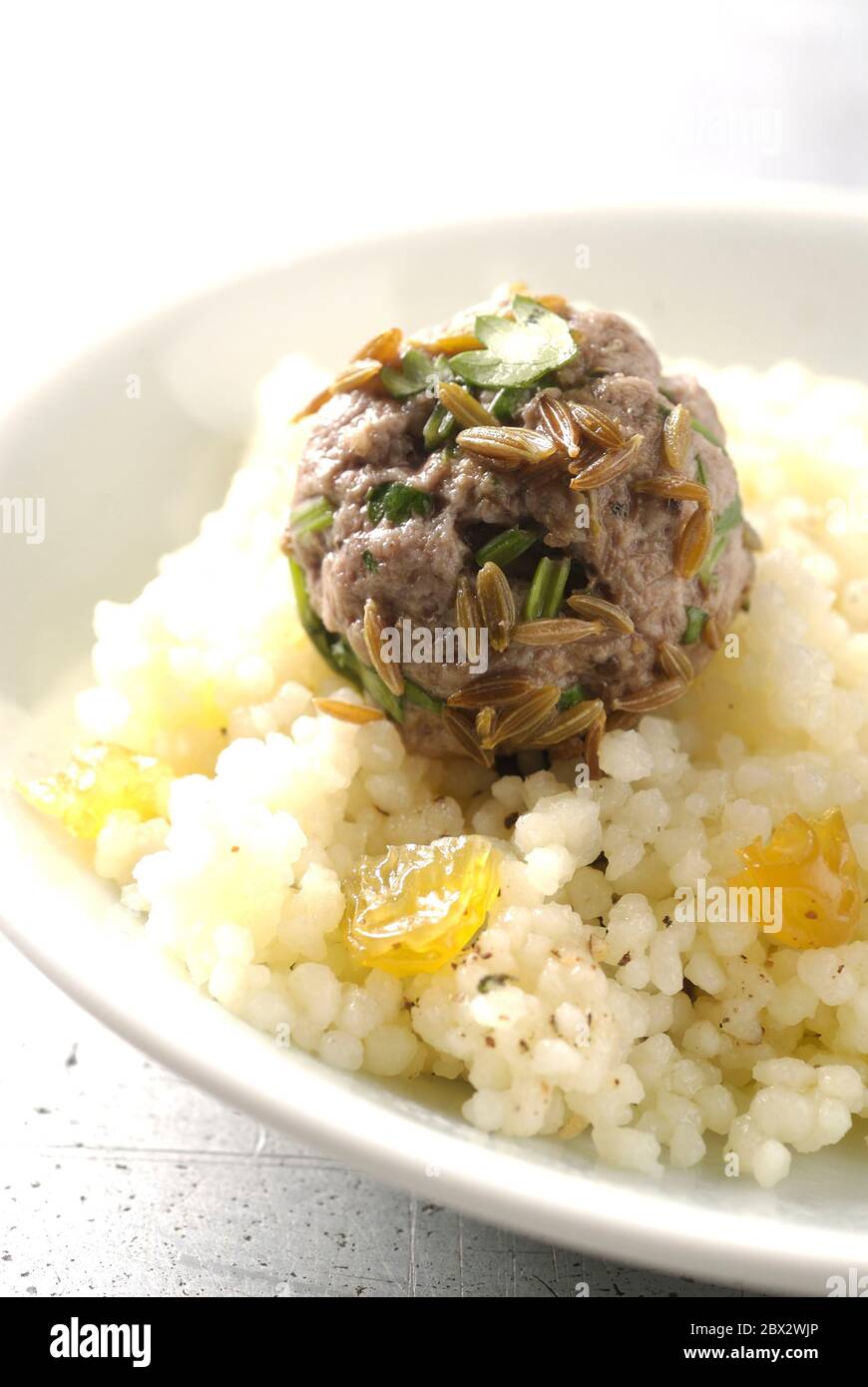 Meatball of lamb with cumin and coriander Stock Photo Alamy