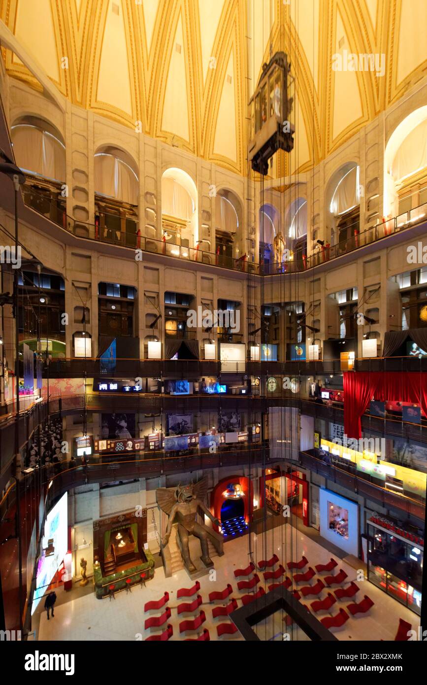 Italy, Piedmont, Turin, National Museum of Cinema located inside the Mole Antonelliana Stock Photo