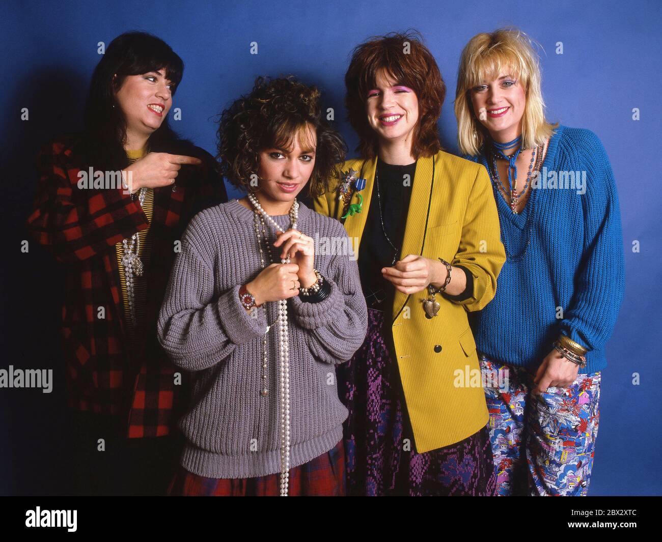 American all woman popgroup The Bangles,from left Vicki Peterson