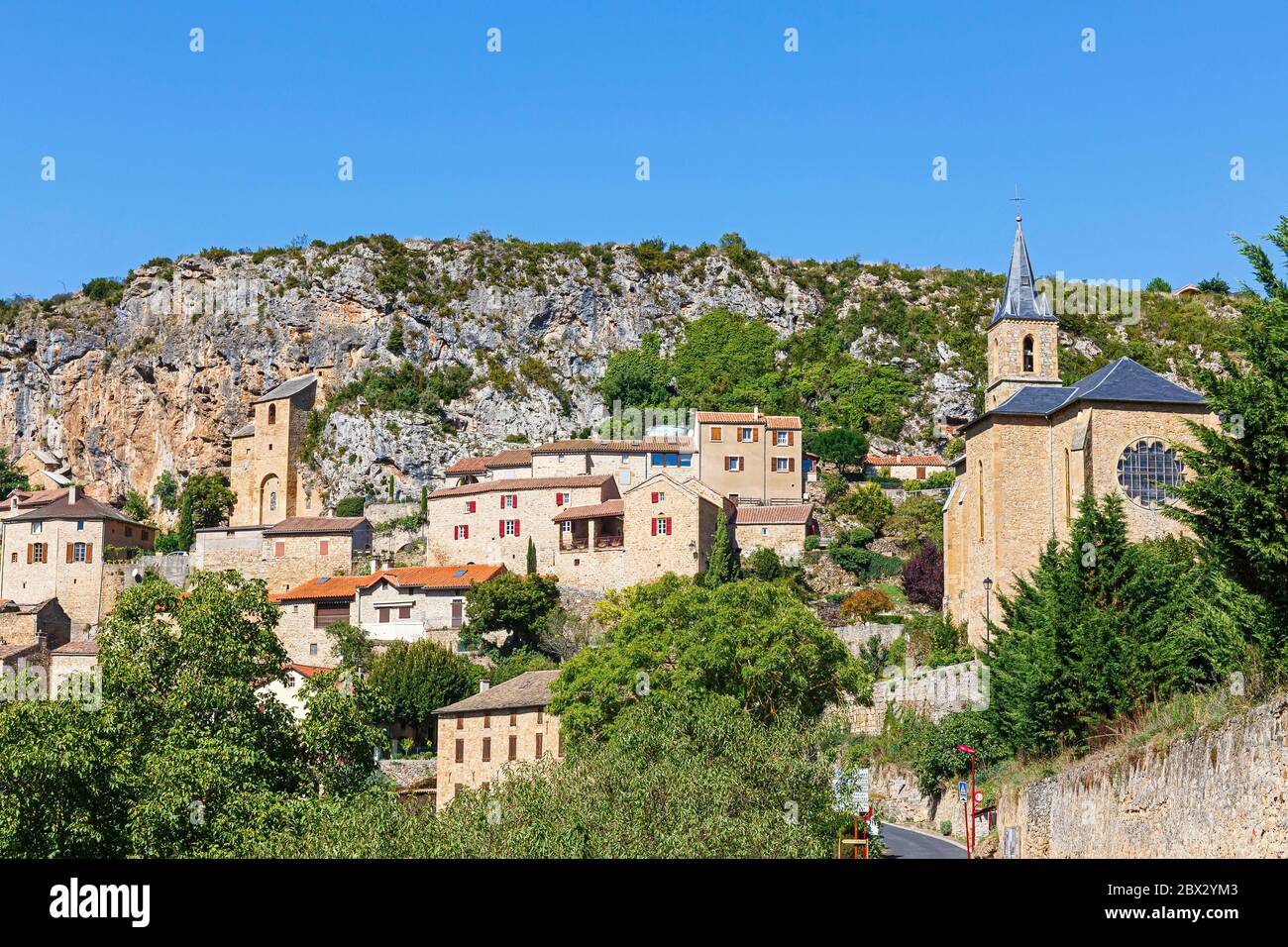France, Aveyron, Peyre, labelled Les Plus Beaux Villages de France (The Most Beautiful Villages of France), the village Stock Photo