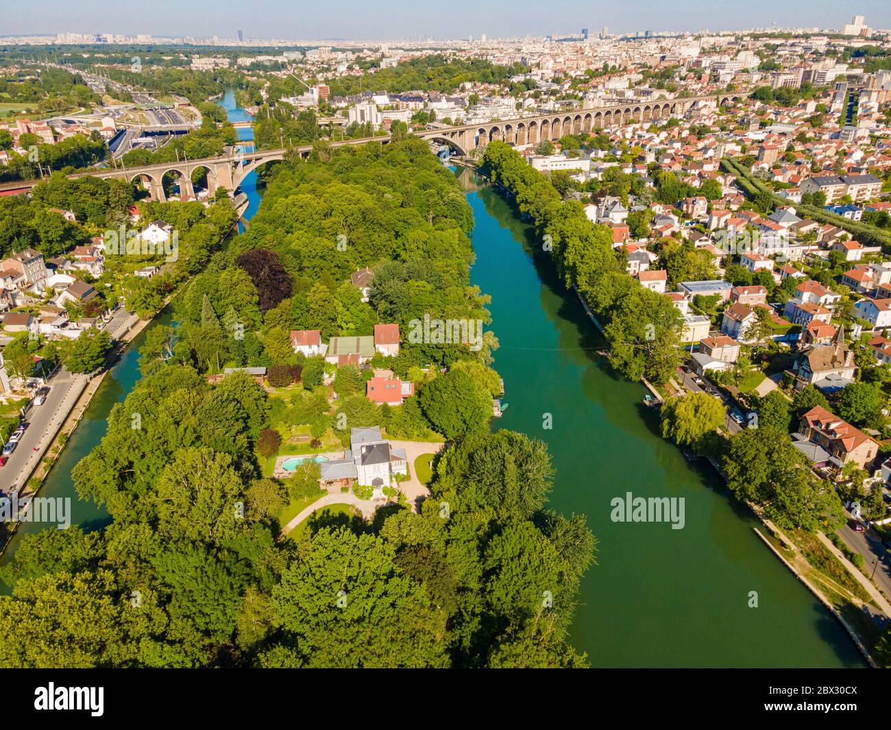 France, Val de Marne, Bry sur Marne, Ile des Loups sur la Marne, on the