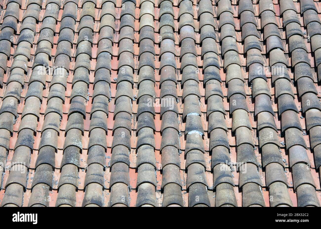 Clay roof tile texture/pattern Stock Photo - Alamy