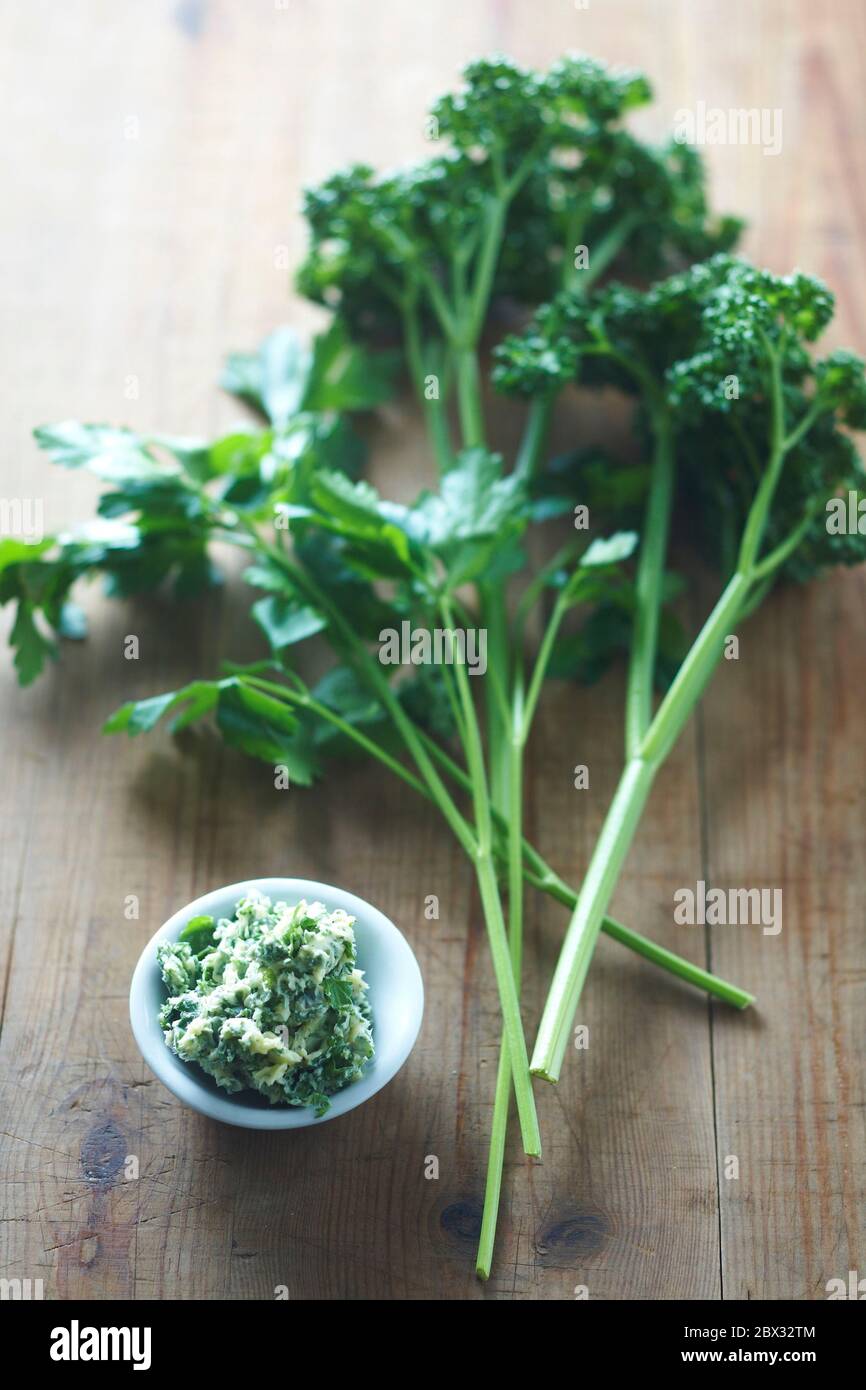 Parsley butter Stock Photo