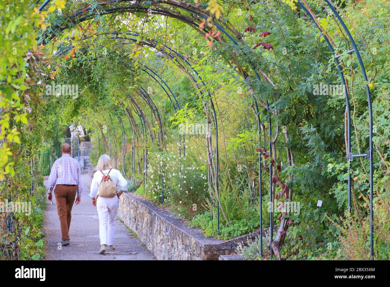 France Rhone Lyon Area Listed As World Heritage By Unesco Fourviere District Parc Des Hauteurs Le Jardin Du Rosaire Stock Photo Alamy