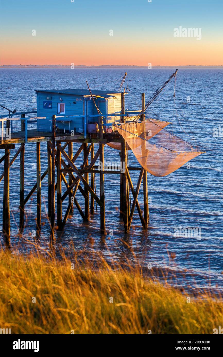 France, CharenteMaritime (17), PortdesBarques, cabane sur pilotis