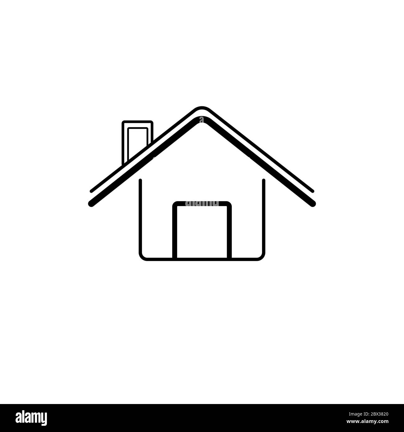 Abstract illustration of a house icon vector Stock Vector Image & Art ...