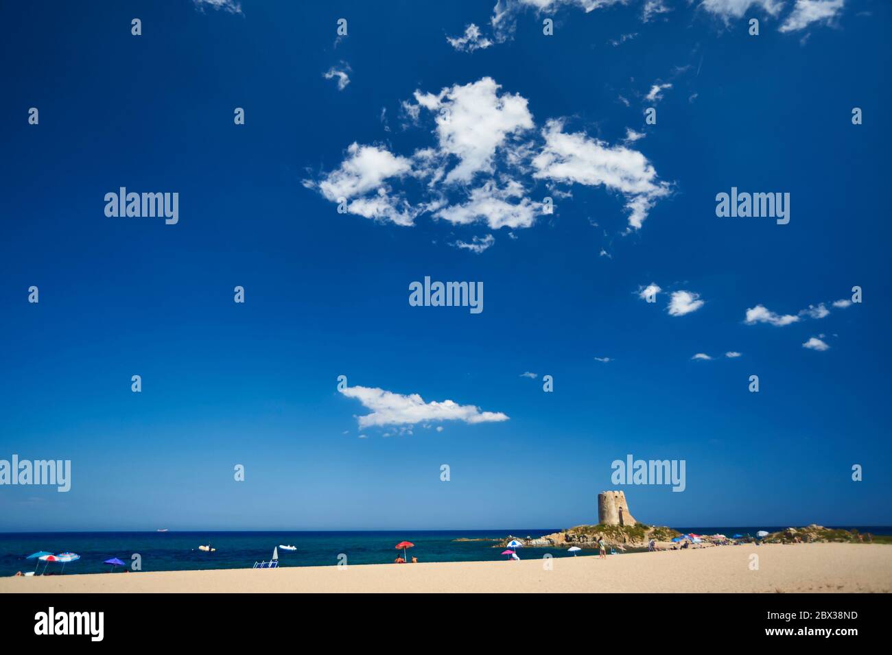 Sardinian beach near Torre di Bari, Italy Stock Photo