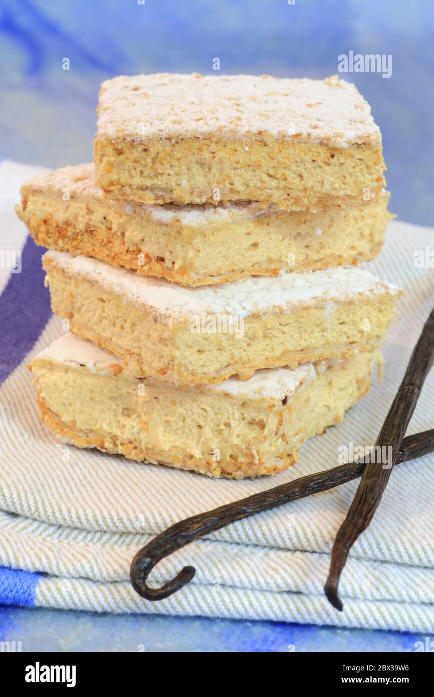 France Pyrenees Atlantiques Bearn Oloron Sainte Marie Artigarrede Pastry Le Russe Cake Dacquoise With Praline Butter Cream Is A Local Specialty Stock Photo Alamy
